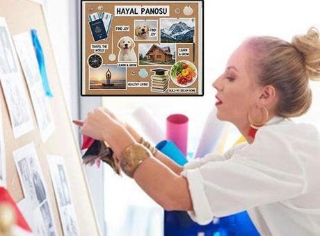 Hayal panolarının hedefleri görselleştirerek davranışları harekete geçirebildiğini aktaran Klinik Psikolog