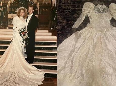 ABD’de yaşayan Tammy Gaddis, tam 30 yıldır sakladığı gelinliğini kızının