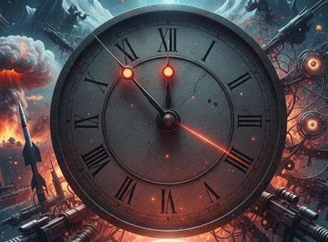 İnsanlığın sona ne kadar yaklaştığını simgeleyen Kıyamet Saati (Doomsday Clock),