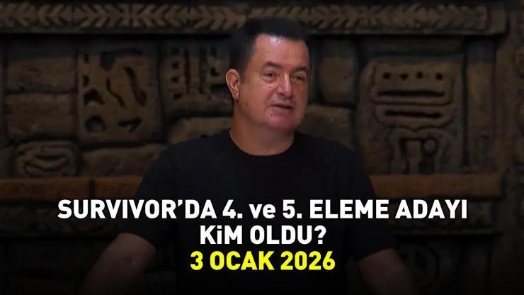 SURVIVOR 4. VE 5. ELEME ADAYI 3 OCAK 2026 | Survivor’da eleme adayı kim oldu, dokunulmazlık oyununu hangi takım kazandı? Kaynak:Cnnturk.com Survivor’da 4. ve 5. eleme adayı olan isim merak