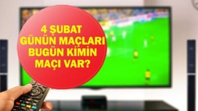 Kaynak:Cnnturk.com 4 Şubat Çarşamba bugün hangi maçlar var araştırılıyor. Dünya