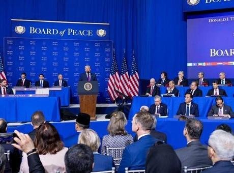 ABD Başkanı Trump, Washington’daki Barış Enstitüsü’nde gerçekleştirilen toplantının açılışında uzun