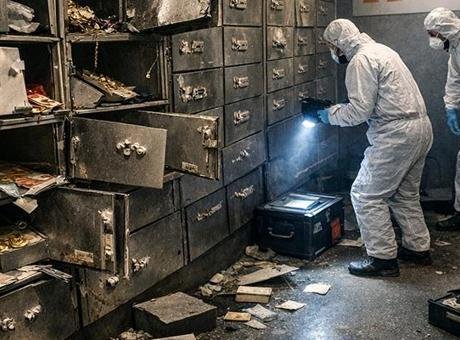 ‘Gizemli sıvı’ ile banka soygunu! Havalandırmadan girip 14 kasayı patlattılar Almanya’nın Bremen kenti yakınlarındaki Stuhr beldesinde Cuma günü öğle saatlerinde