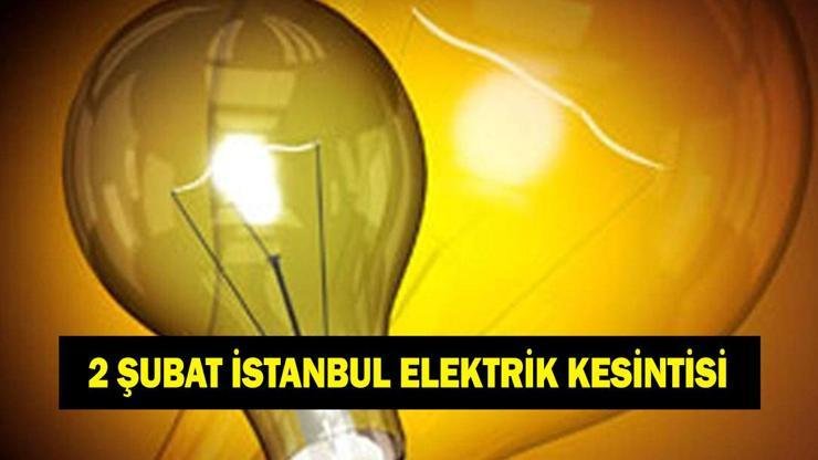 Kaynak:Cnnturk.com İstanbul’da 2 Şubat’ta birçok ilçede elektrik kesintisi olacak.&nbsp;Zeytinburnu, Şişli,