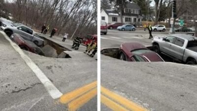 ABD’nin Nebraska eyaletine bağlı Omaha şehrindeki bir kavşakta ilginç bir