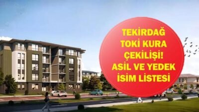TOKİ TEKİRDAĞ KURA SONUÇLARI 2026| Tekirdağ TOKİ konut kurası sonuçları listesi açıklandı mı? Asil ve yedek isim listesi Kaynak:Cnnturk.com TOKİ 500 Bin Sosyal Konut başvurularının alınmasının ardından, kura
