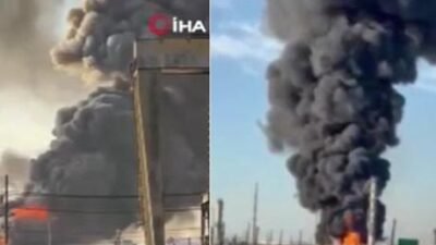 ABD’nin Teksas eyaletindeki Port Arthur şehrinde korku dolu anlar yaşandı.