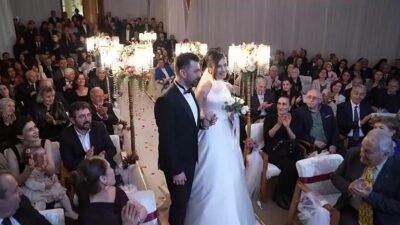 Melike Görür ve Oğuzhan Demirkıran çiftinin Ankara’da gerçekleşen nikah törenine,
