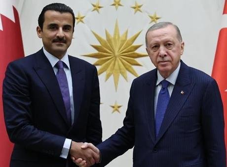 Cumhurbaşkanı Recep Tayyip Erdoğan, Katar Emiri Şeyh Temim bin Hamed
