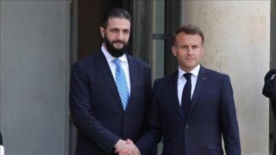 Suriye Cumhurbaşkanlığından yapılan açıklamaya göre Cumhurbaşkanı Şara, Fransa Cumhurbaşkanı Macron