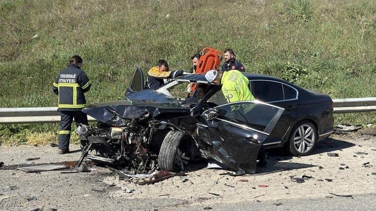 Abdullah YALÇIN/TEKİRDAĞ, (DHA)- TEKİRDAĞ’da 4 aracın karıştığı zincirleme kazada 5