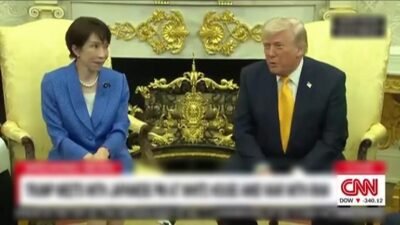 Kaynak:CNN TÜRK ABD Başkanı Donald Trump, Beyaz Saray’da Japonya Başbakanı