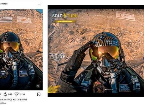 Yunan sayfasından skandal hareket! SOLOTÜRK’ün fotoğrafını yapay zekayla değiştirdiler Türkiye karşıtı paylaşımlarıyla bilinen Yunanistan merkezli eleftria_i_thanatos adlı sosyal medya