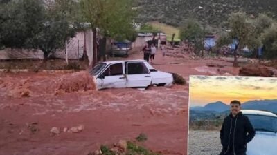 Akşam saatlerinde ilçede etkisini artıran sağanak ve dolu yağışı sonrası