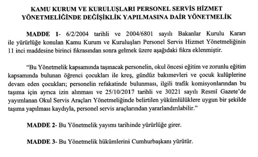 Memur çocuklarına servis müjdesi Sabahın erken saatlerinde çocuklarını okula veya kreşe yetiştirmek için yollarda