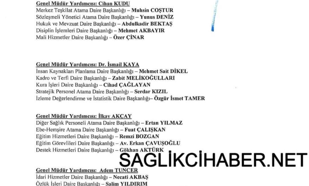 Merkez atama Daire Başkanı Yunus Deniz Sözleşmeli Yönetici Atama Daire