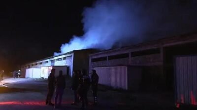 Kaynak: DHA Yangın, saat 22.00 sıralarında Karaköy mevkisinde bulunan depoda