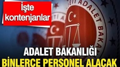 Adalet Bakanlığı’ndan Dev İstihdam: 15 Bin Yeni Personel Alınacak Adalet
