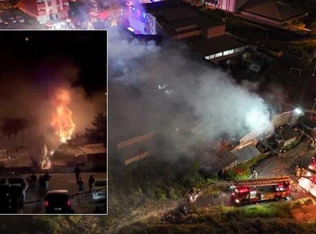 Yangın, Anadolu Mahallesi Yıldırım Beyazıt Caddesi üzerinde bulunan bir fabrikada