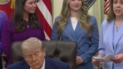 ABD Başkanı Donald Trump, Beyaz Saray’daki bir etkinlik sırasında kameralar