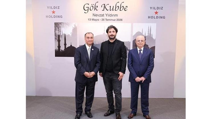Gök Kubbe Sergisi’nin açılışı sanatçı Nevzat Yıldırım, Yıldız Holding Yönetim
