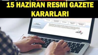 Kaynak:Cnnturk.com 15 Haziran Resmi Gazete atama kararları belli oldu. Resmi