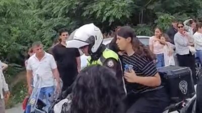 Sınava gireceği okulu karıştırdığını fark eden bir öğrenci, polis ekipleri