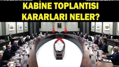 Kaynak:Cnnturk.com 15 Haziran Kabine Toplantısı kararları ve konuları belli oldu.