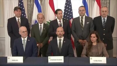 Kaynak:CNN TÜRK ABD’nin başkenti Washington’da İsrail ile Lübnan arasında yürütülen