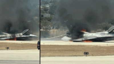 Yunanistan Hava Kuvvetlerine ait F-16C Fighting Falcon tipi savaş uçağı,