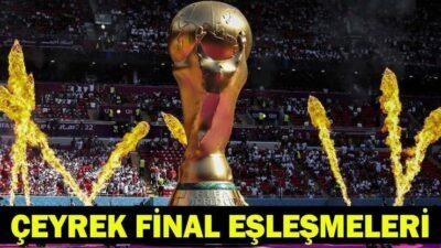DÜNYA KUPASI ÇEYREK FİNAL EŞLEŞMELERİ | Çeyrek Final Maç Programı: Dünya Kupası Son 16 Turu Maç Sonuçları Kaynak:Cnnturk.com 2026 FIFA Dünya Kupası’nda son 16 turu tamamlandı ve