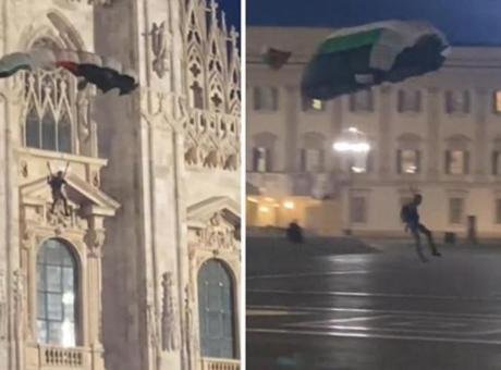 İtalya’da Milano şehrinin simgelerinden Duomo Katedrali’ne çıkan 32 yaşındaki şahıs,
