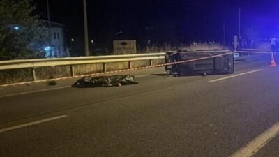 Kütahya’nın Tavşanlı ilçesinde motosiklet ile elektrikli bisikletin çarpışması sonucu 1