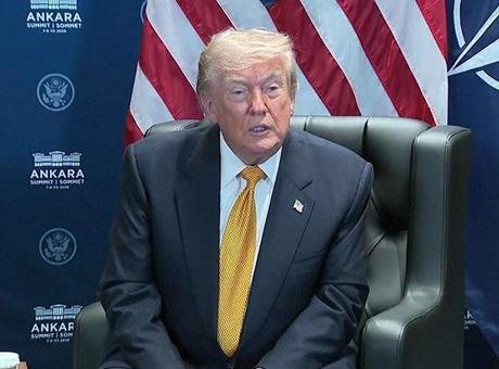 ABD Başkanı Donald Trump, Ankara’daki Cumhurbaşkanlığı Külliyesi’nde düzenlenen 36.⁠ NATO