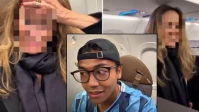 ABD’de American Airlines’ın New York-Los Angeles seferinde bir kadın yolcu,
