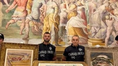 İtalyan polisi Mart ayında Parma yakınlarındaki Magnani Rocca Vakfı’nın villasından