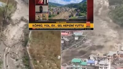 Nepal’in Çin sınırına yakın Rasuwa ve çevresinde meydana gelen selde