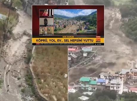 Nepal’in Çin sınırına yakın Rasuwa ve çevresinde meydana gelen selde