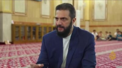 Şara devrime giden süreci anlattı Suriye lideri Ahmet Şara, Katar merkezli El Cezire televizyonuna verdiği