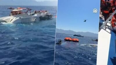 Girne açıklarında 267 kişiyi taşıyan katamaran tipi yolcu gemisi su