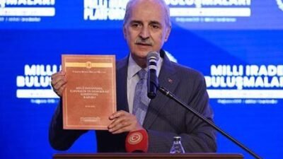 TBMM Başkanı Numan Kurtulmuş, MÜSİAD’ın Bakırköy’deki merkezinde Milli İrade Platformu