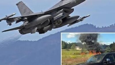 ABD ordusu yetkilileri, Michigan’ın kırsal kesimlerinde bir F-16 savaş uçağının