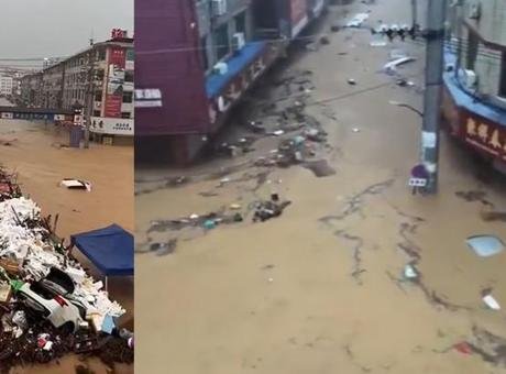 Çin’in güneydoğusunu Saudel Tayfunu vurdu. Şiddetli yağışlar nedeniyle Zhejiang eyaletinin