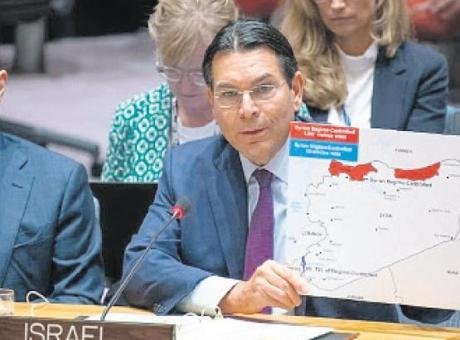 İsrail gerilim arıyor! İsrail’in BM Daimi Temsilcisi Danny Danon, konuşmasında ülkesinin Suriye’deki askeri