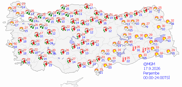 Kaynak Cnnturk.com Meteoroloji Genel Müdürlüğü’nün yayımladığı son hava durumu raporu,