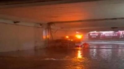İstanbul’da sağanak gece de sürdü. Sağanak nedeniyle Nisbetiye Caddesi’nde bulunan
