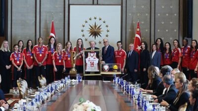 Cumhurbaşkanı Recep Tayyip Erdoğan, Cumhurbaşkanlığı Külliyesi’nde, Trendyol 2026 CEV Avrupa