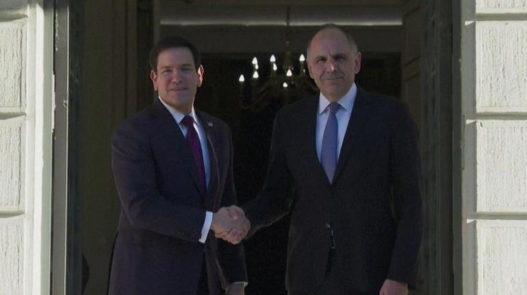ABD Dışişleri Bakanı Marco Rubio, Atina’da Yunanistan Dışişleri Bakanı Yorgos
