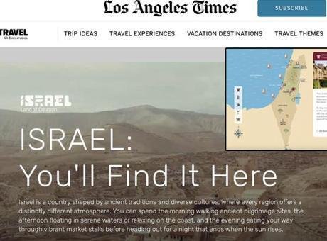 ABD gazetesinde skandal İsrail reklamı! ‘Filistin toprakları yok sayıldı’ Amerikan gazetesi Los Angeles Times’ta yayımlanan, “ücretli program” olarak etiketlenen