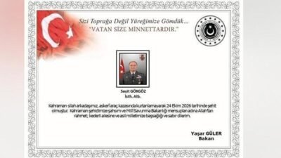 MSB, Ankara’da meydana gelen askeri araç kazasında Albay Sayit Gökgöz’ün